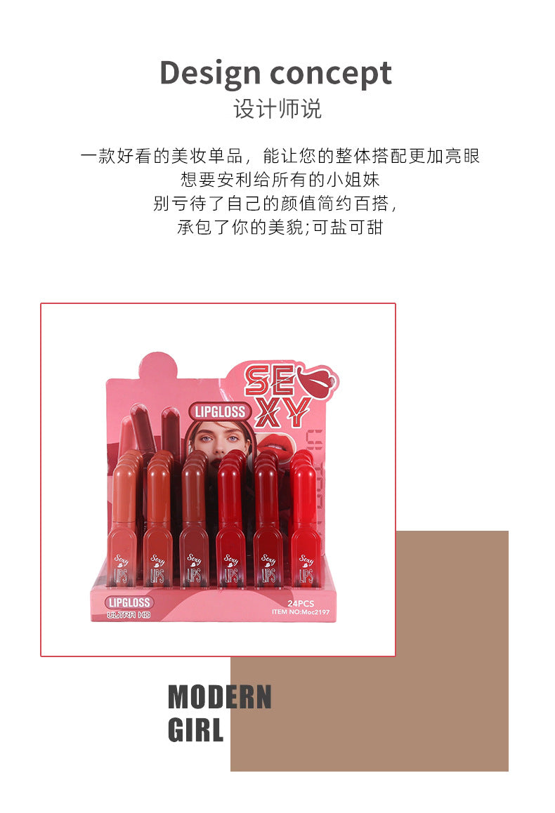 New Lip Gloss Six-color Lip Gloss Multi-color Optional Create Sexy Lip Makeup Color Rendering Long-lasting Waterproof Color Lifting
