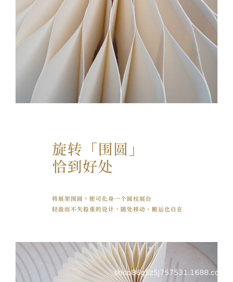 【Firefly Lantern】Live Streaming Background Decoration Foldable Round Column Paper Roman Column Folding Column Road Guide Ornament