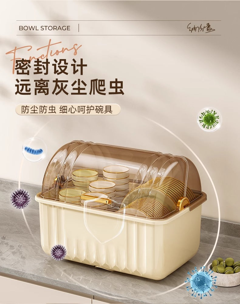 Dish Rack Storage Rack Bowl and Chopsticks Draining Rack Kitchen Bowl Plate Tableware Storage Box Countertop Bowl Storage Box for Home Use