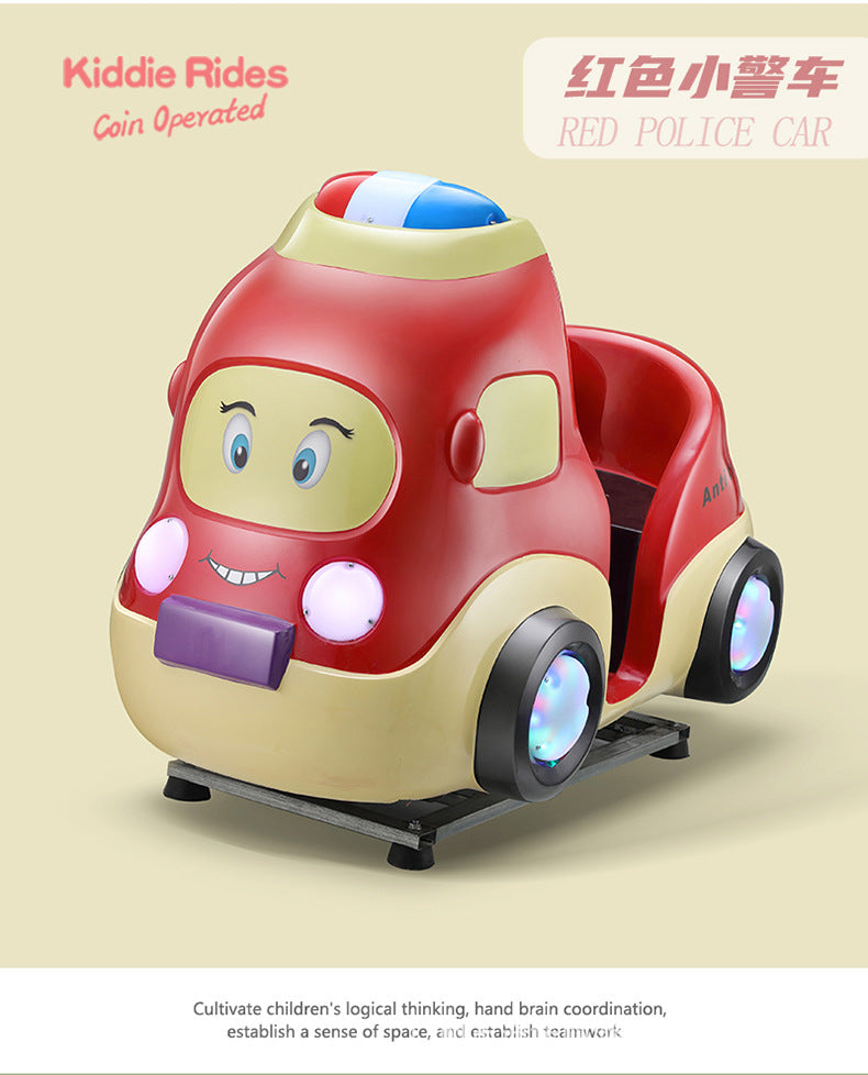 New Model Children's Coin-Operated QR Code Electric Airplane Motorcycle Police Car Rocking Car Commercial Fiberglass Swing Machine Game Machine