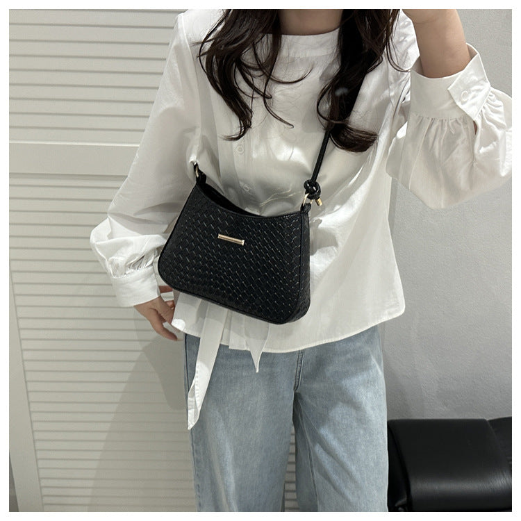 New Commuting Solid Color Underarm Bag Crossbody Bag Simple Fashion Single Shoulder Bag2025Spring Elegant Women's Handbag