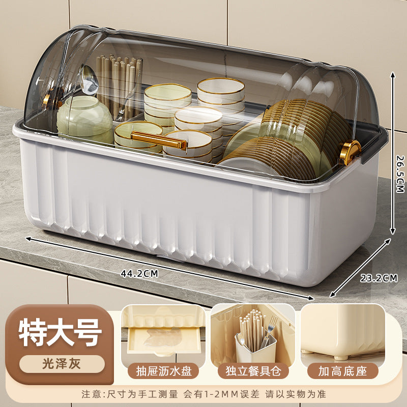 Dish Rack Storage Rack Bowl and Chopsticks Draining Rack Kitchen Bowl Plate Tableware Storage Box Countertop Bowl Storage Box for Home Use