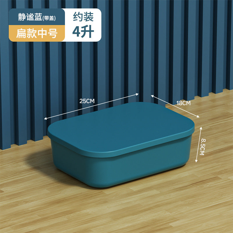 Storage Box Desktop with Lid Plastic Miscellaneous Snacks Cosmetics Box Rectangular Storage Basket Storage Box Organizing Box