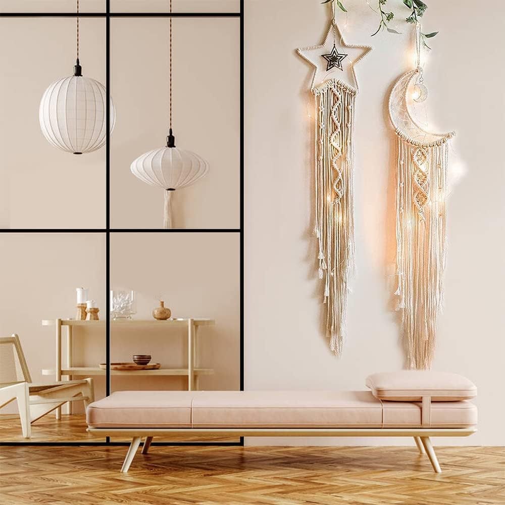 Cross-Border Hot-Selling European Style Artificial Woven Cotton Rope Tapestry Tassel Home Wall Hanging Decoration Soft Furnishing Collection Wholesale