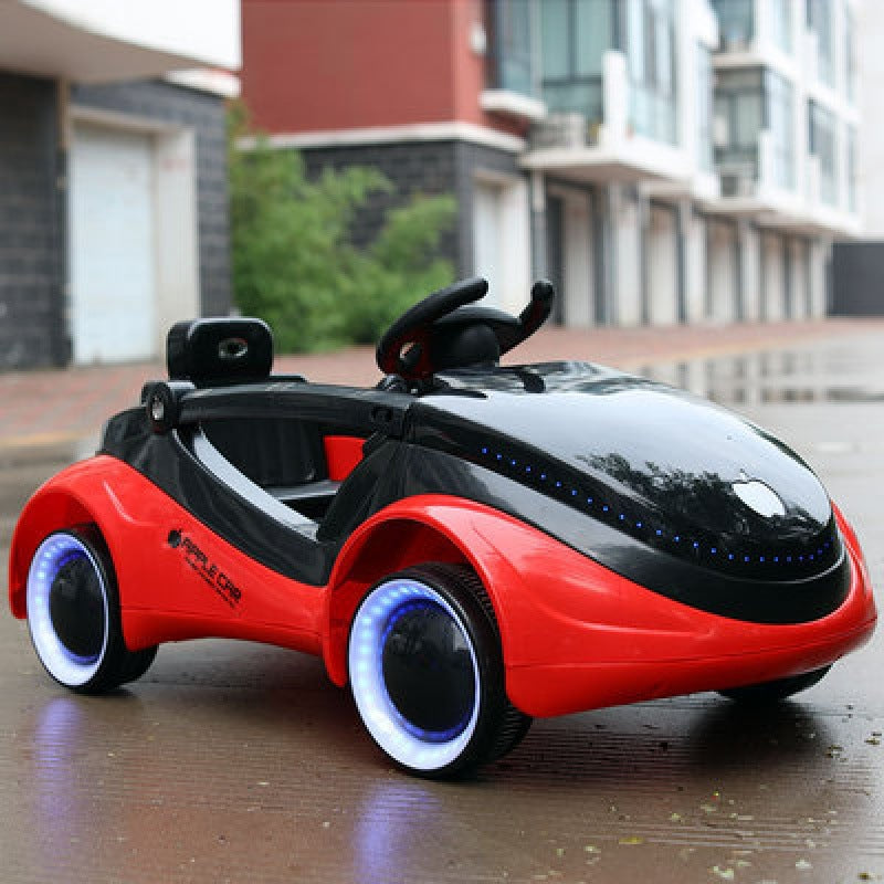 Sci-fi Children's Electric Car Four-Wheel Flashing with Remote Control, Ride-On for Boys and Girls, Baby Rocking Rechargeable Toy Car
