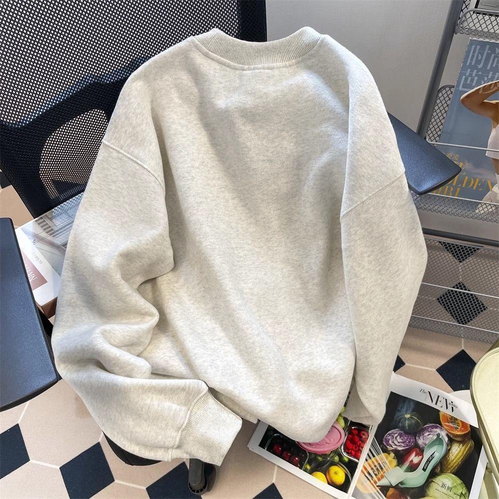 2025New Super Hot Lazy Style Leopard Print Digital Sweatshirt for Women Loose Fit Couple Versatile Long Sleeve Top Trendy