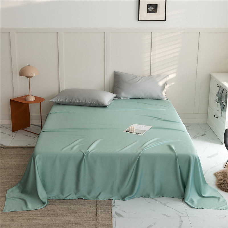60Lanzing Tencel Single Item Only Bed Sheet Summer Solid Color Lyocell Bed Skirt Silky Cool Single Piece Duvet Cover Quilt Cover