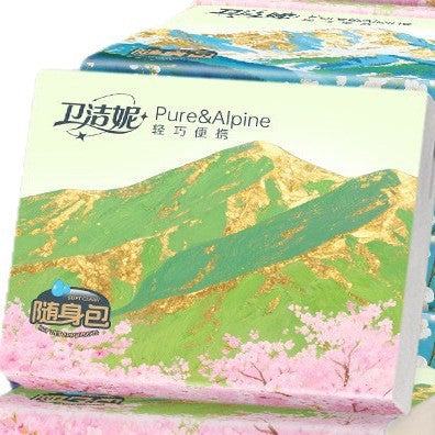 【School Opening Season】Flower Language Series Printed Tissue Paper Five-Layer Thickened Dry and Wet Dual-Use Portable Household Tissue Paper http://detail.1688.com/offer/970464521523.html