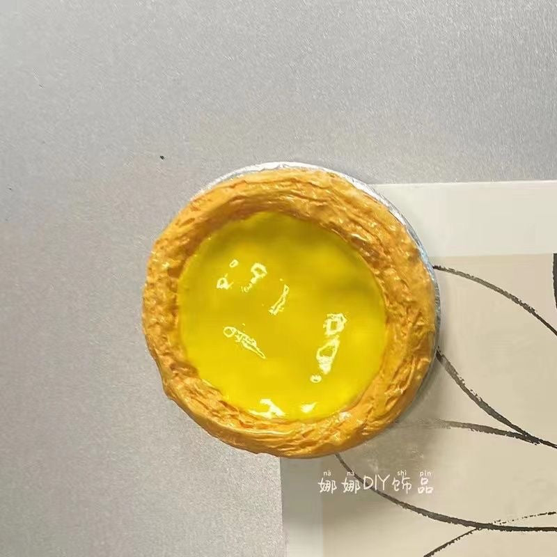*Beautiful Little Aunt* Refrigerator Magnet 3D Creative Magnetic Sticker Simulation Food Bread Message Sticker Magnetic
