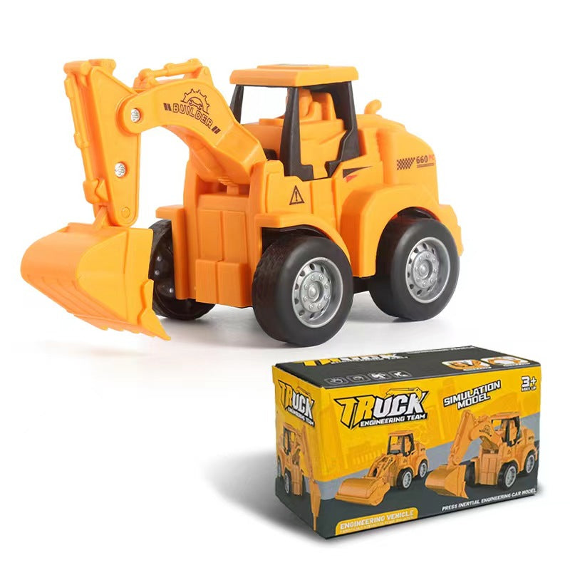 Hot-Selling Children's Push and Slide Construction Vehicles Excavator Bulldozer Fun Simulation Toy Vehicles Factory Direct Sale