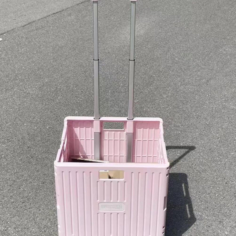 Pulling Cart for Grocery Shopping and Package Delivery, Lightweight Folding Stair Climbing Handcart with Cover