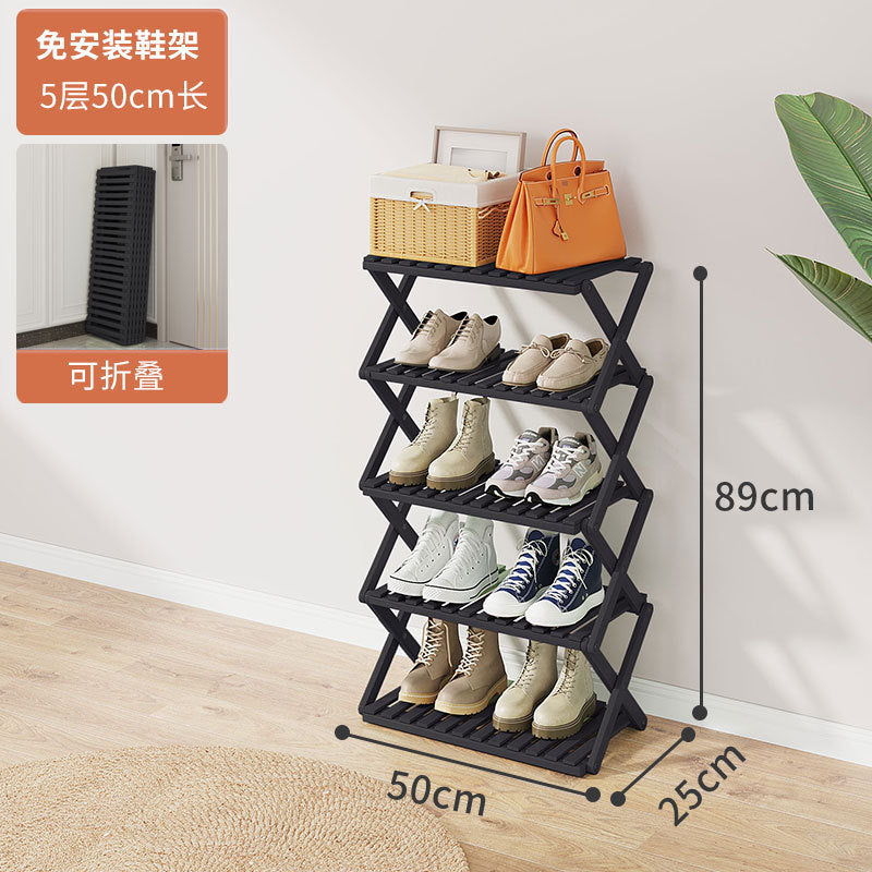 Shoe Rack Multi-layer Household Folding Doorway Storage Shoe Rack Dormitory Space-saving Simple Layered Partition Shoe Rack
