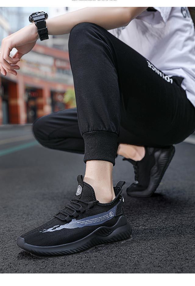 Men's Sneakers2024Spring New Trendy Casual Shoes Running Shoes Couple Shoes Mesh Flyknit Shoes Export