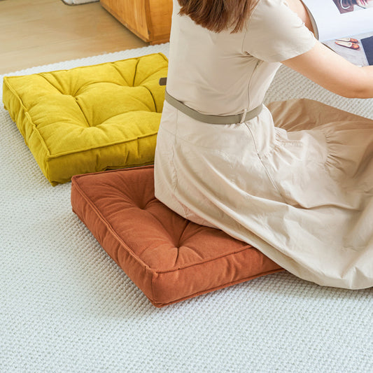 Northern Europe ins Solid Color Cushion Office Chenille Thickened Chair Pad Bedroom Bay Window Cushion Tatami Futon