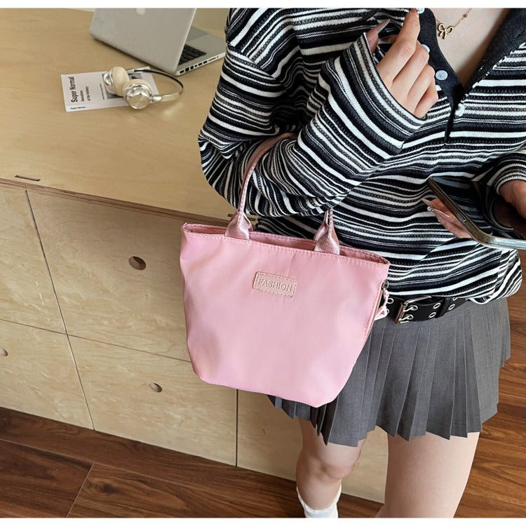 Casual Single Shoulder Crossbody Bag New Model Phone Small Square Bag Versatile Shopping Handbag Lightweight Water-Resistant Nylon Bag