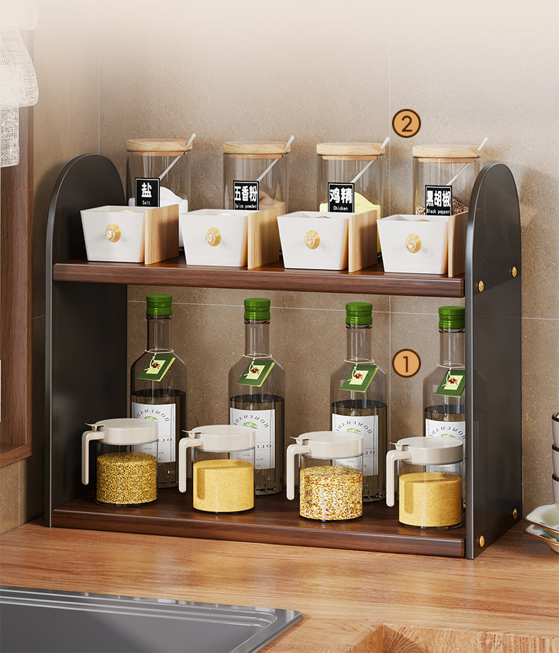 Kitchen Spice Rack Countertop Multifunctional Seasoning Storage Box Small Multi-layer Various Magic Rack on Stove