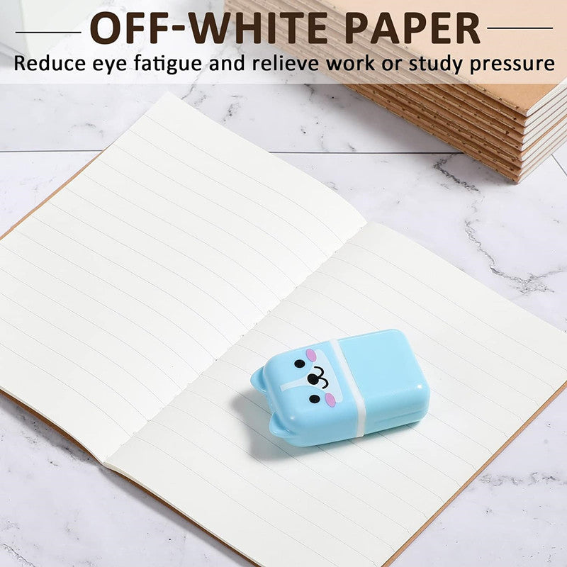 Mini Diary Pocket Notebook Journal Record Book Mini Diary64Open Black Exercise Book Kraft Paper