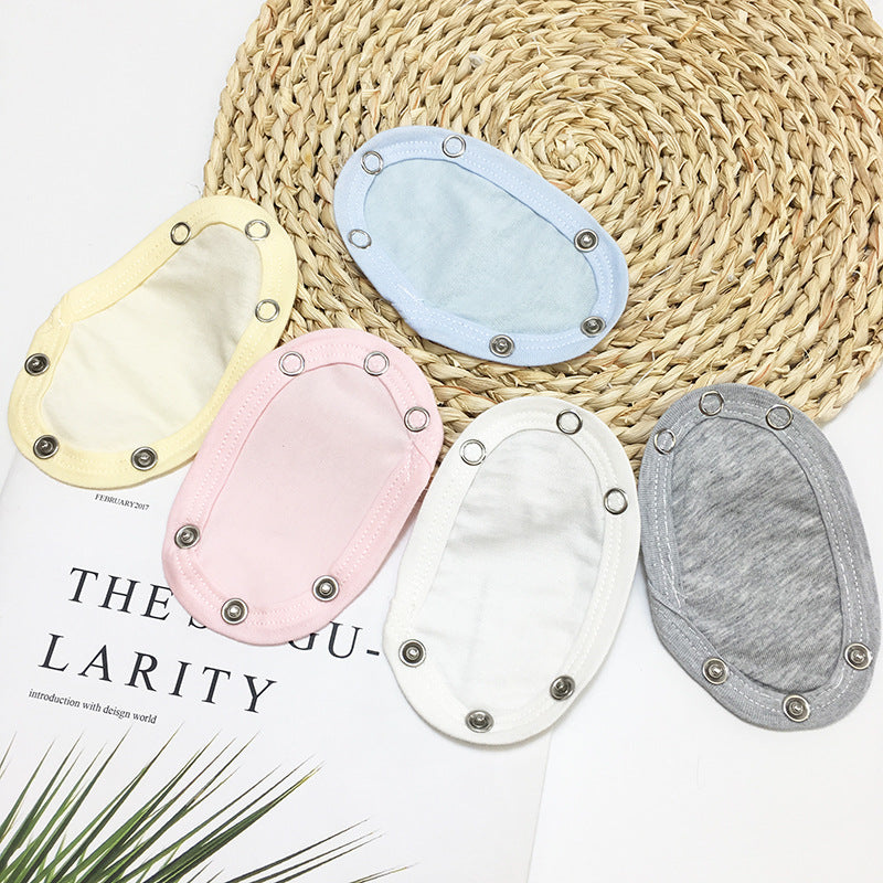 Double Layer Baby Romper Extension Piece Pure Cotton Baby Triangle Romper Crawling Suit One-Piece Bodysuit Extended Cloth Mat