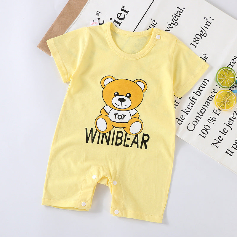 Spring and Summer New Baby Short Sleeve Romper Summer Spring Autumn Thin Newborn Romper a Newborn Short Sleeve Romper A Class