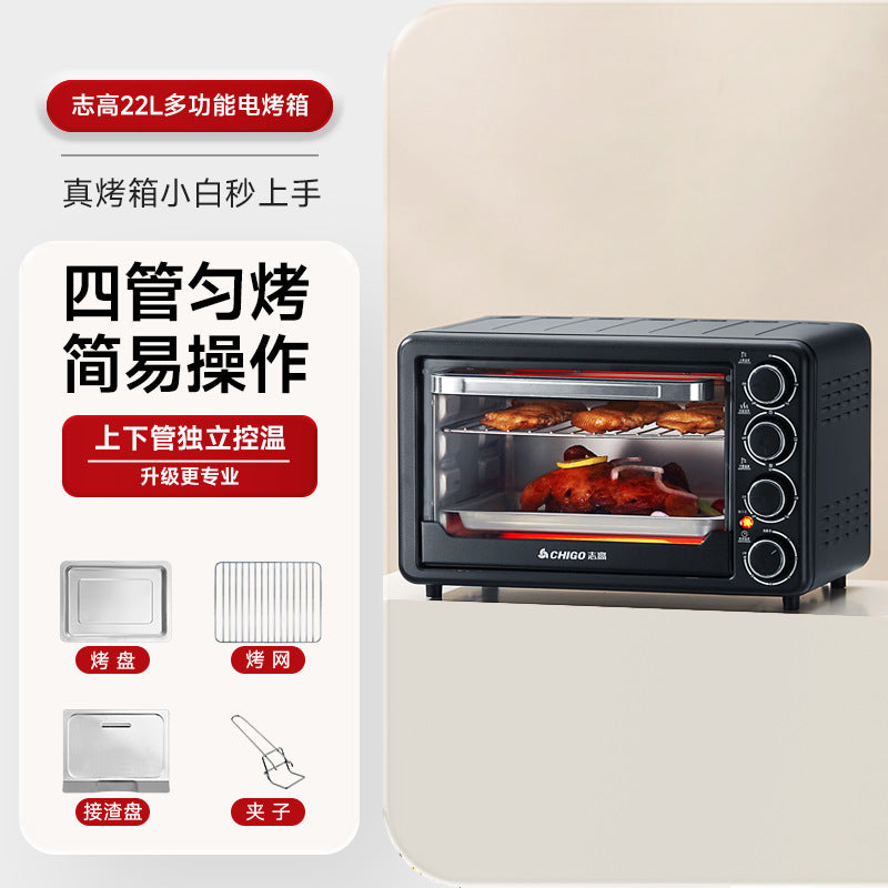 Chigo22Shengduo Knob Electric Oven Household Multi-Functional Baking Dormitory Kitchen Bread Machine Source Factory