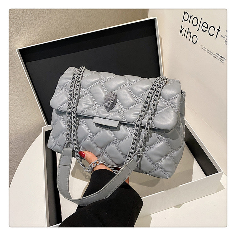 Single-shoulder crossbody bag a versatile diamond-patterned women’s for daily