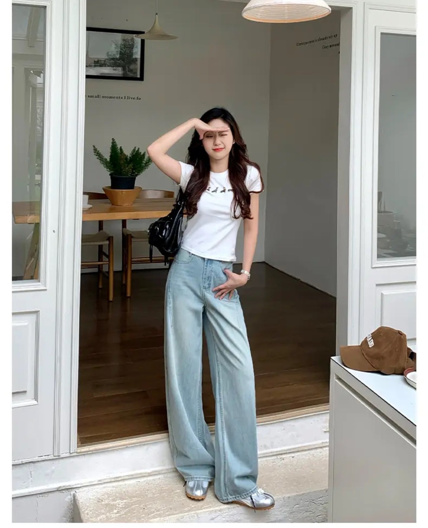 DUOXINIU/Duo Xi Niu/DaLin Summer Thin Jeans for Women, Slim Fit Scimitar Pants, Loose Fit, Leg-Lengthening