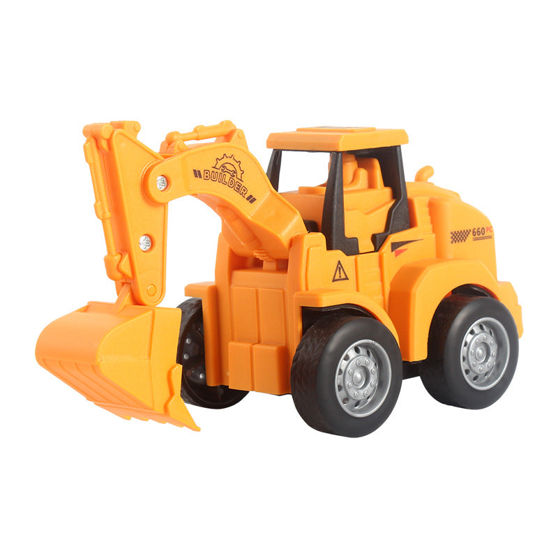 Hot-Selling Children's Push and Slide Construction Vehicles Excavator Bulldozer Fun Simulation Toy Vehicles Factory Direct Sale