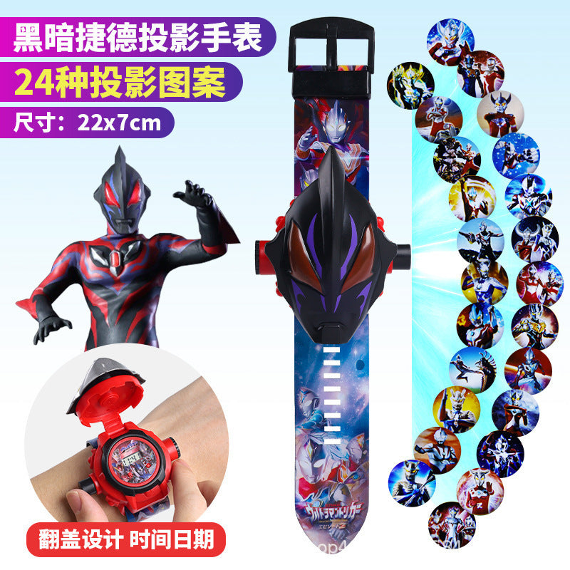 Ultraman Projection Watch Tiga Children's Edition Electronic Zero Tiga Glowing Boys Kindergarten Children's Day Toy