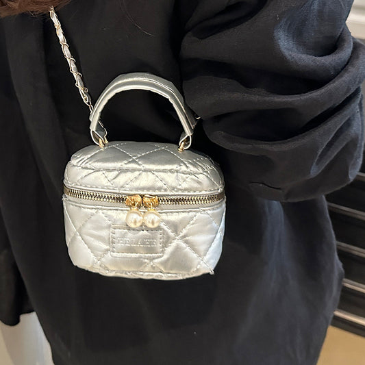 Women's Spring Summer Bag2025New Diamond Chain Bag High-End Fashionable Crossbody Bag Versatile Handheld Small Square Bag