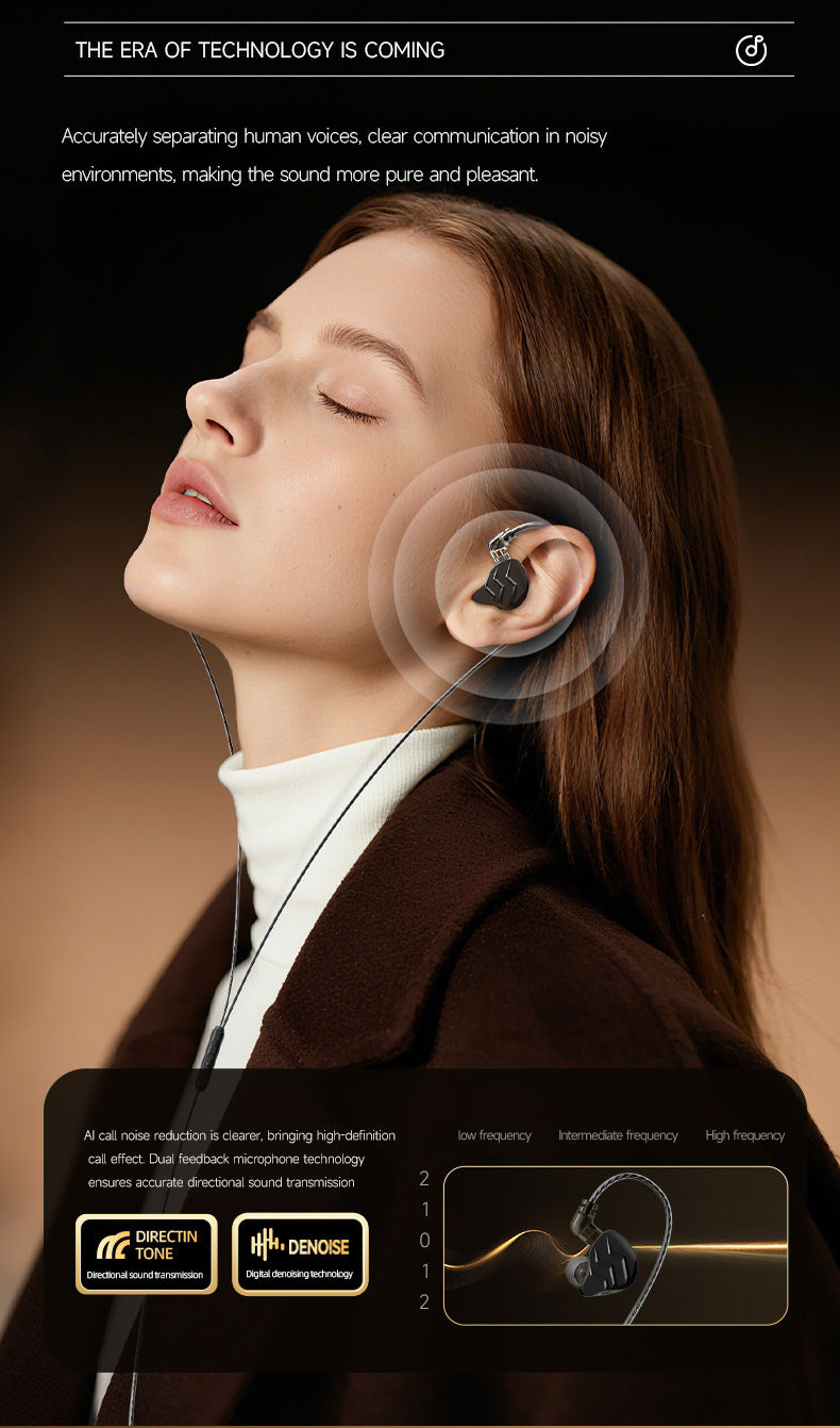 Cross-border new in-ear sports headphones with interchangeable cables, plug-in gaming style HIFI Dynamic Wired Earphones for Mobile Phones