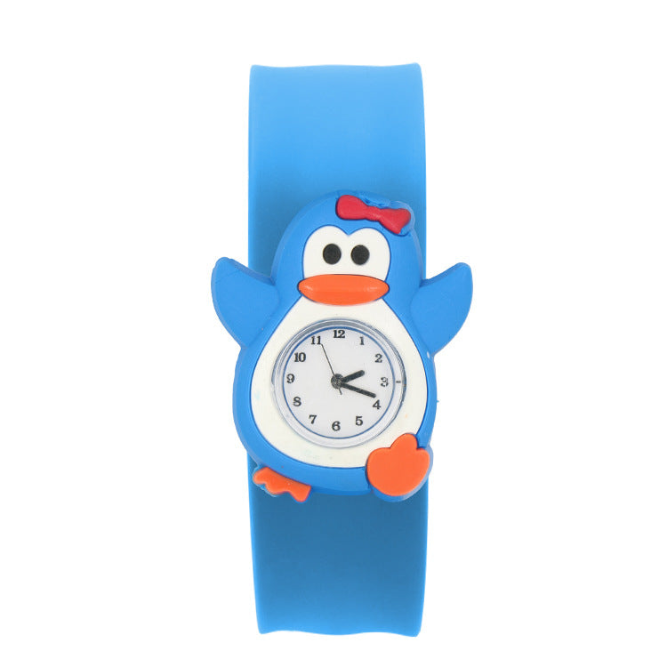 Children's Watch Cartoon Pat Watch Kindergarten Elementary School Silicone Toy Pat Circle Anime Peppa Pig Electronic Watch