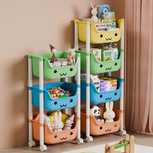 Children's Toy Storage Rack, Floor-standing Multi-layer Toy Organizer, Snack Storage, Bookshelf, Home Mobile