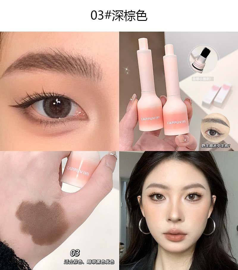 Cappuvini Large Eyebrow Brush Dye Eyebrow Cream Fluffy Water Eyebrow Pencil Dye Eyebrow Wild Eyebrow Hairline Pencil Press Cushion286
