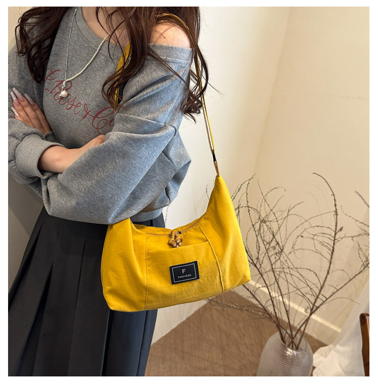 2025New Spring Large Capacity Single Shoulder Crossbody Retro Simple Ruiying Commuter Women's Bag Fashion Casual Tote Bag