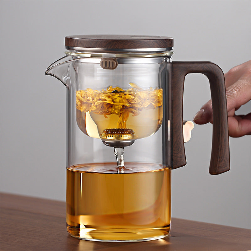 New Style Slim Waist Rodless Elegant Cup One-Click Magnetic Filter Glass Teapot Automatic Tea-Water Separation Tea Cup