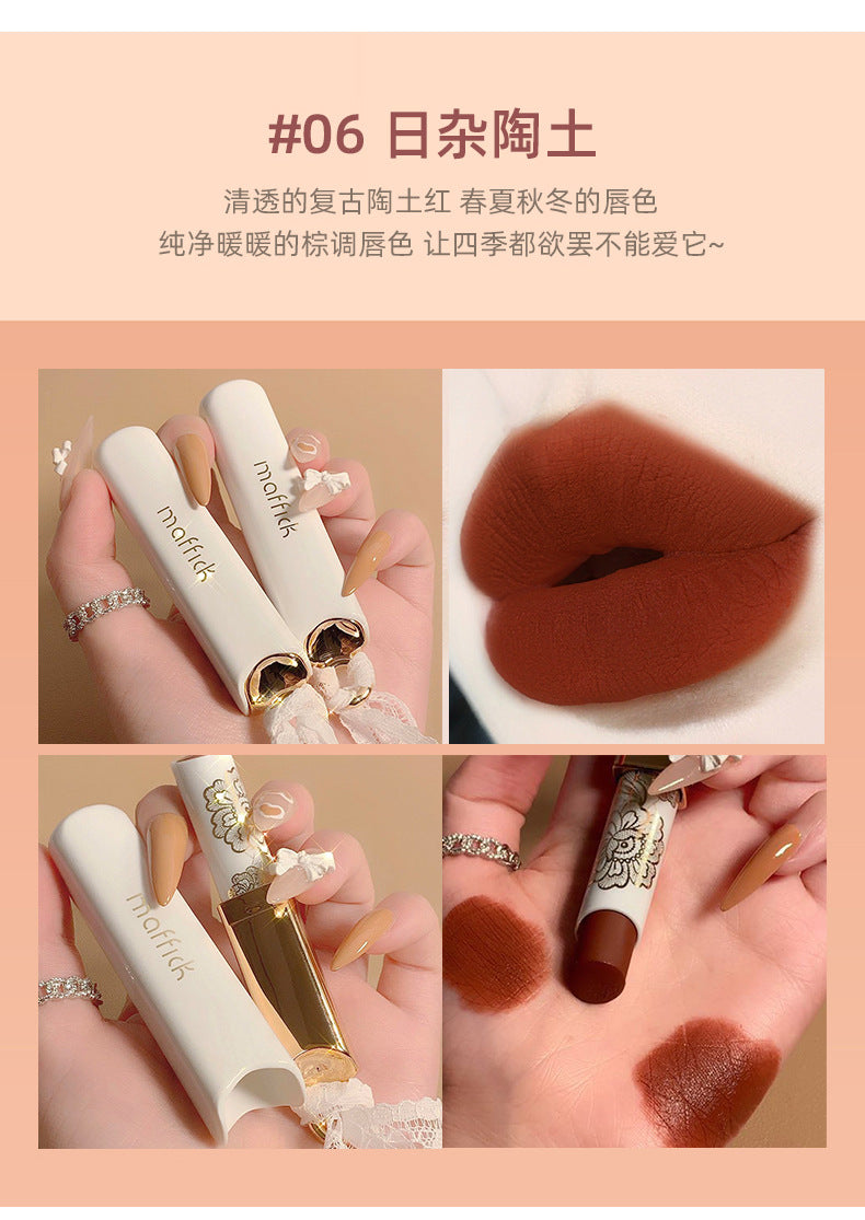 Factory direct sales MAFFICK Lace Whisper Light Mist Matte Lipstick Matte Long-lasting Non-stick Cup Lipstick