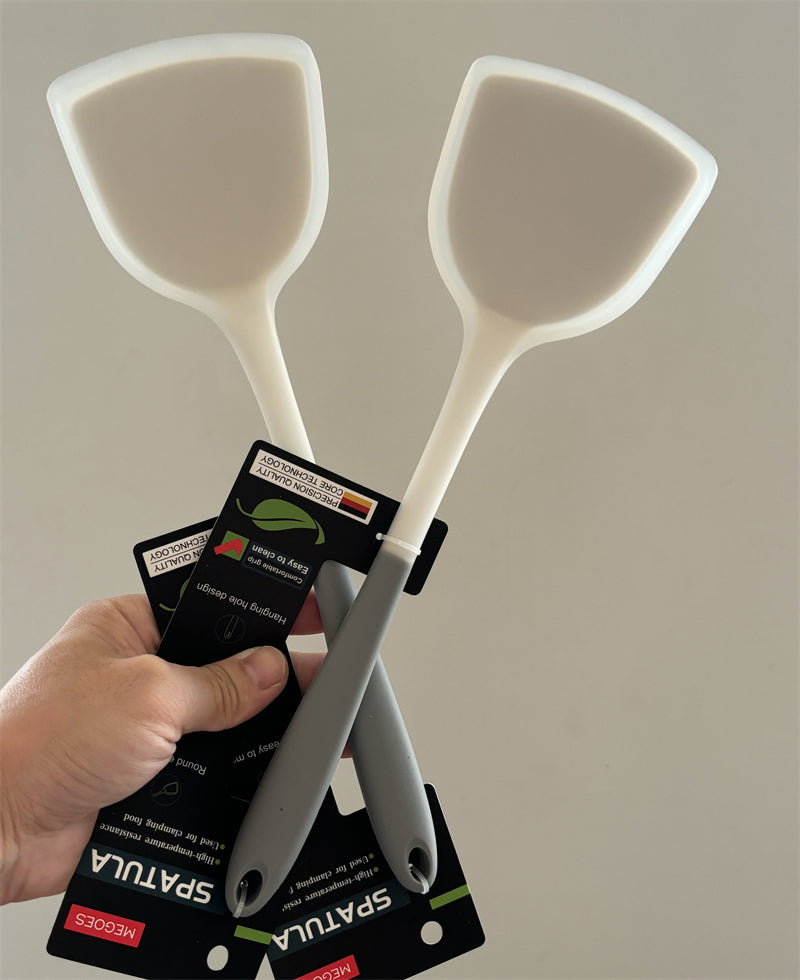 Upgraded and useful!High temperature resistant color-blocking food-grade silicone spatula!Special cooking spatula for non-stick pans at home