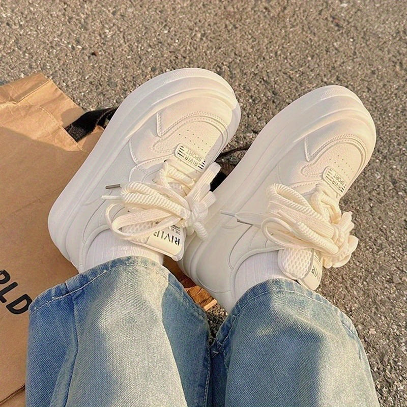 Women's Thick-Soled White Sneakers2025New Summer Women's Sneakers ins Trendy Height-Increasing Chunky Sneakers