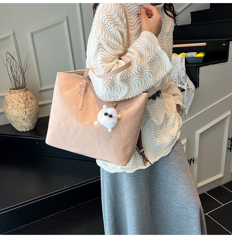Women's High-Grade Bag2025Spring Birthday Gift Puppy Tote Bag Large Capacity Women's Bag Commuting Crossbody Bag