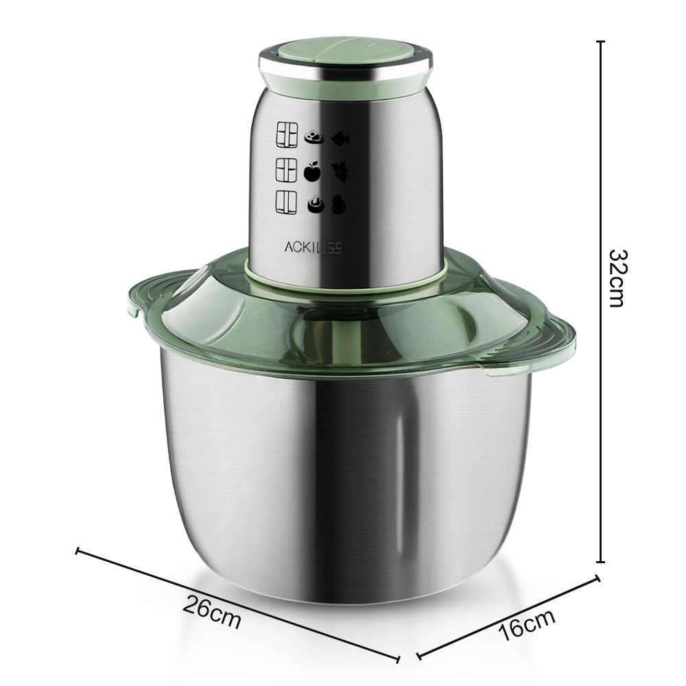 ACKILISS European and American Standard Cross-Border Meat Grinder Household Cooking Machine Kitchen Multi-Functional Stainless Steel Electric Meat Mincer5L