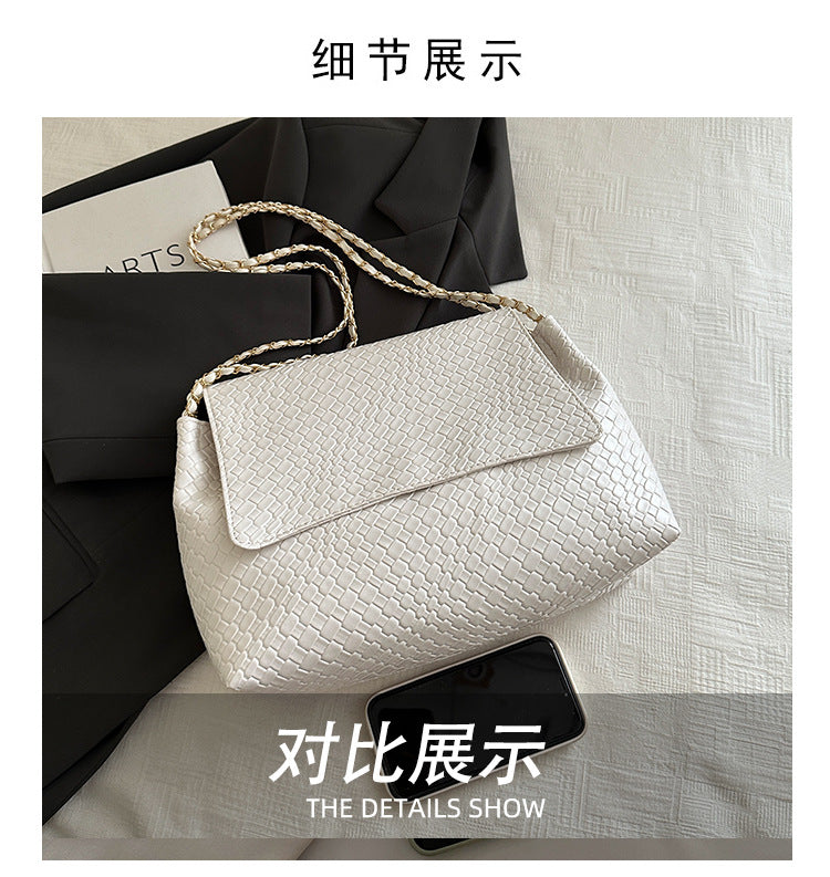 Korean Style ins Chain Bag Versatile Simple Large Capacity Shoulder Bag New Large Underarm Bag Commuter Bag