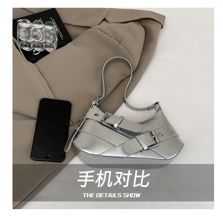 Women's Bag2025New Bag Niche Texture Baguette Bag Retro Underarm Bag Versatile ins Trendy Single Shoulder Crossbody Bag