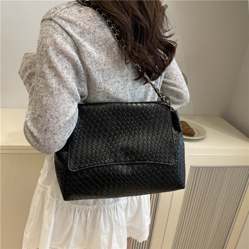 Korean Style ins Chain Bag Versatile Simple Large Capacity Shoulder Bag New Large Underarm Bag Commuter Bag