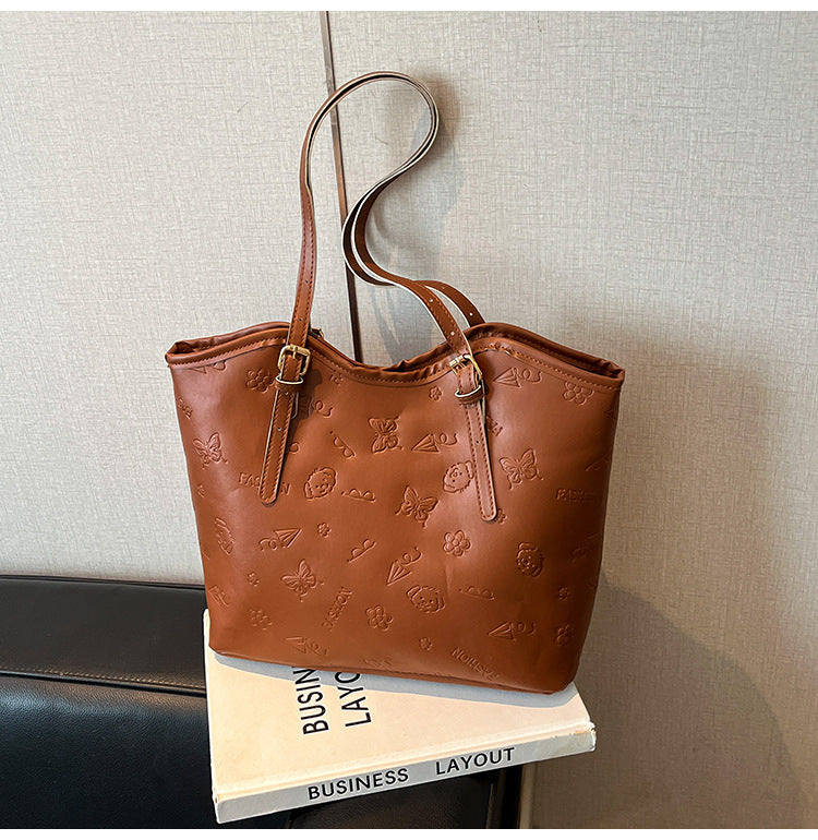 Women's High-Grade Bag2025Spring Birthday Gift Puppy Tote Bag Large Capacity Women's Bag Commuting Crossbody Bag