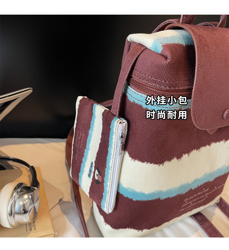 Korean Style Cute College Style Cartoon Handheld Bucket Bag for Women2025New leopard print backpack for class and commuting http://detail.1688.com/offer/960620063545.html