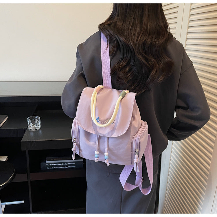 Foreign Order Fashion Super Popular Fresh Style Women's Backpack2025New Trendy and Stylish Handbag Commuting Small Backpack for Women