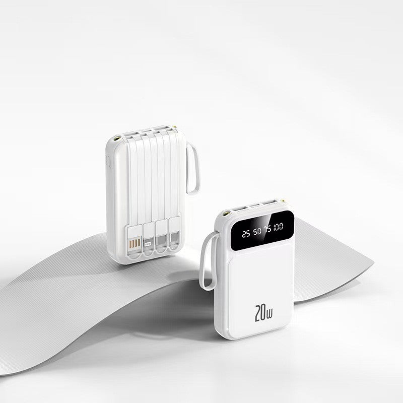 3C Certified Power Bank with Cable20000mAh large capacity portable power bank suitable for airplane use LOGO Customization