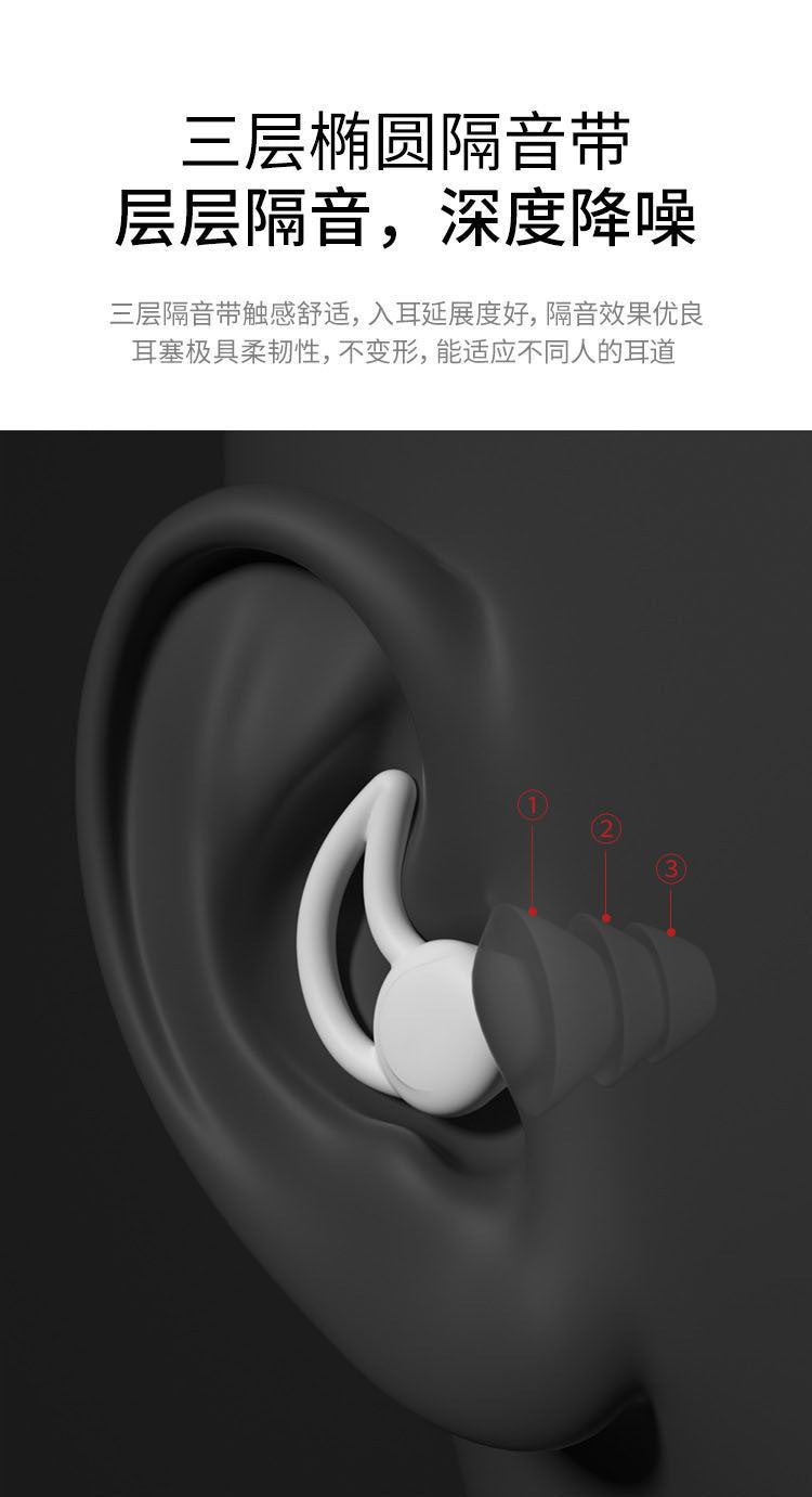 German Silicone Earplugs Sleep Noise Reduction Anti-Noise Anti-Snoring Silent Anti-Noise China Mainland Other