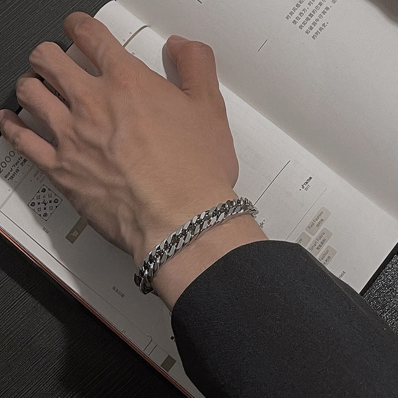 Korean Versatile Pearl Bracelet for Women ins Niche Style High-End Titanium Steel Bracelet Couple Bracelets Wholesale
