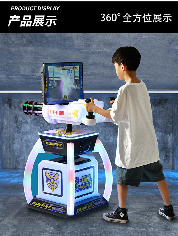 New Amusement Park VR Gatling Gun Machine Commercial Electric Coin Operated Arcade Game Machine for Supermarket Entrance and Night Market